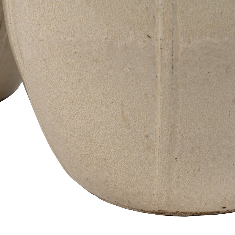 S/2 CREAM CERAMIC PLANTERS DECORATION 55 X 55 X 55 CM