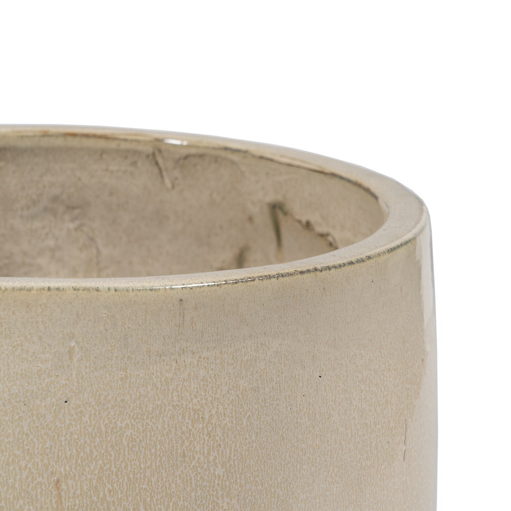 S/2 JARRONES CREMA CERÁMICA DECORACIÓN 52 X 52 X 80 CM