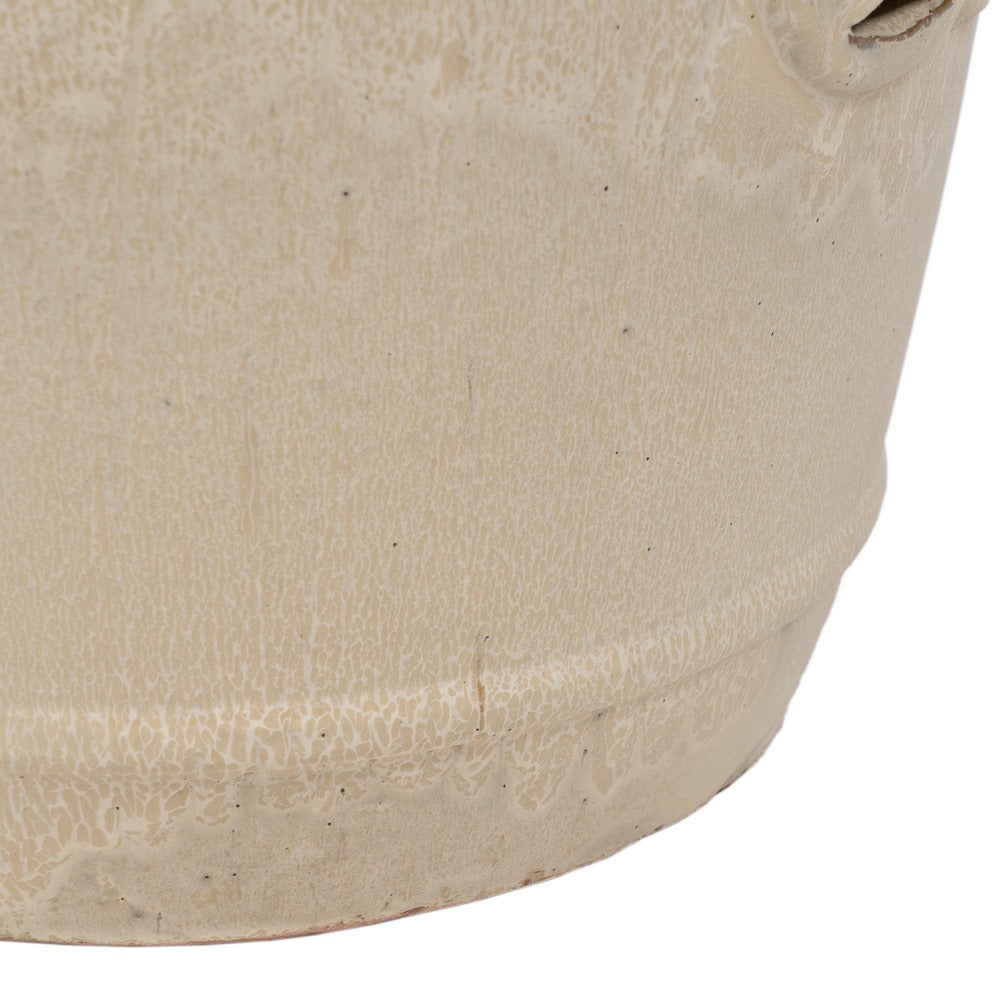 CREAM CERAMIC STOOL DECORATION 35 X 35 X 48 CM