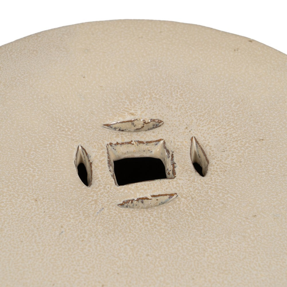 CREAM CERAMIC STOOL DECORATION 35 X 35 X 48 CM