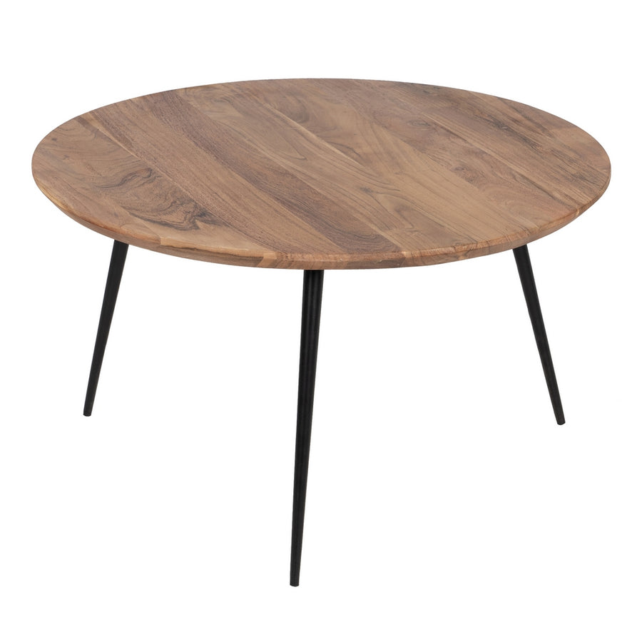 S/2 MESA CENTRO NATURAL MADERA-METAL 70 X 70 X 40 CM