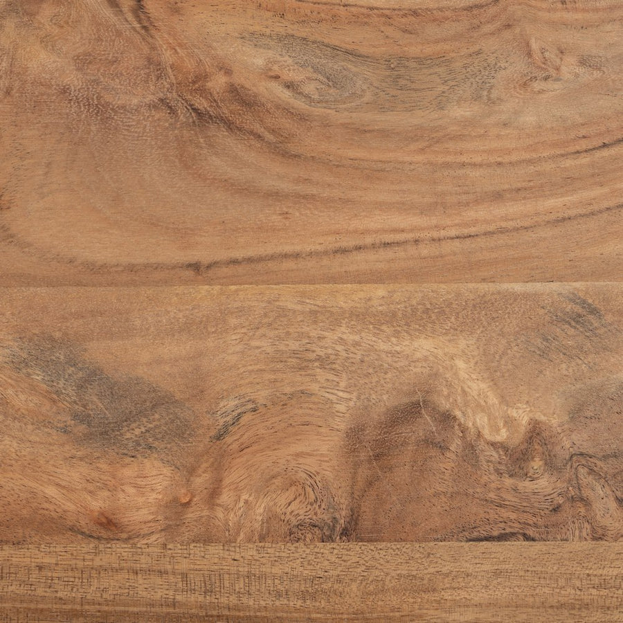 S/2 MESA CENTRO NATURAL MADERA-METAL 70 X 70 X 40 CM