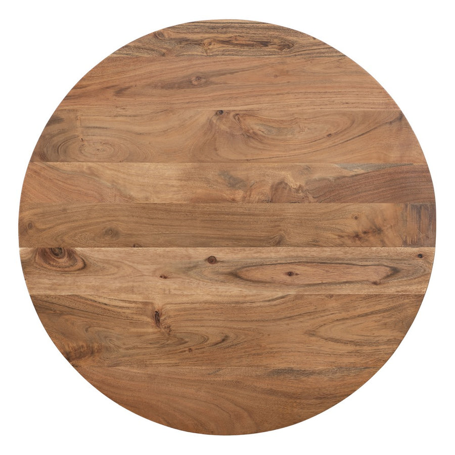 S/2 MESA CENTRO NATURAL MADERA-METAL 70 X 70 X 40 CM