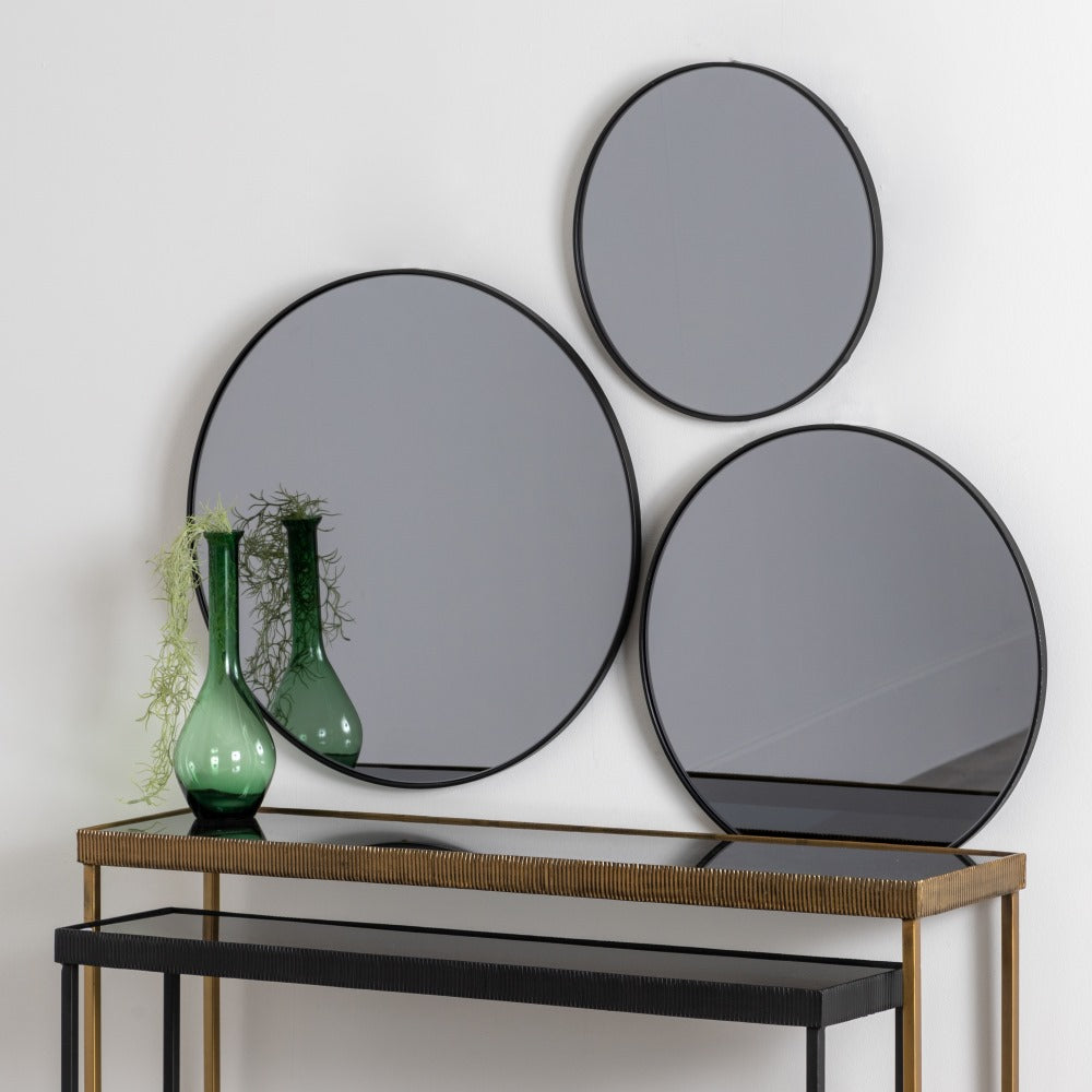 ESPEJO GRIS METAL-CRISTAL DECORACIÓN 50 X 1,50 X 50 CM