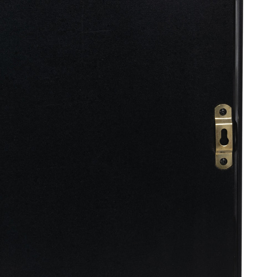 ESPEJO VESTIDOR NEGRO ALUMINIO-CRISTAL 56 X 3 X 165 CM