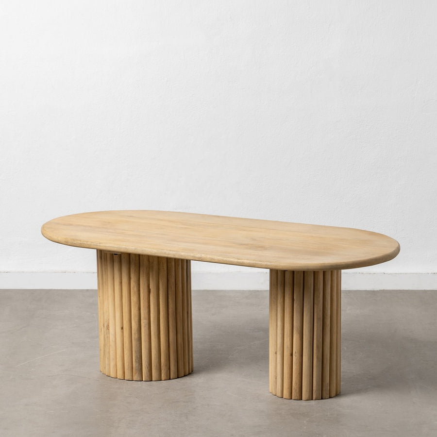 MESA CENTRO NATURAL MADERA DE MANGO 120 X 60 X 45 CM