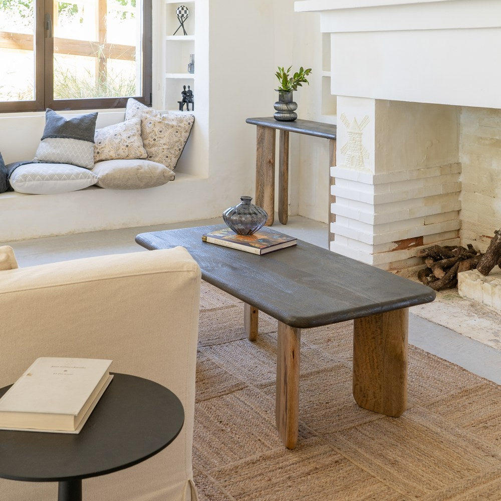 MESA CENTRO NATURAL-MARR�N 120 X 60 X 45 CM