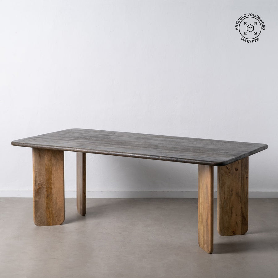 MESA COMEDOR NATURAL-MARRÓN 200 X 100 X 76 CM