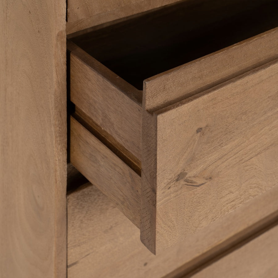 MUEBLE AUXILIAR NATURAL MADERA DE MANGO 60 X 44 X 180 CM