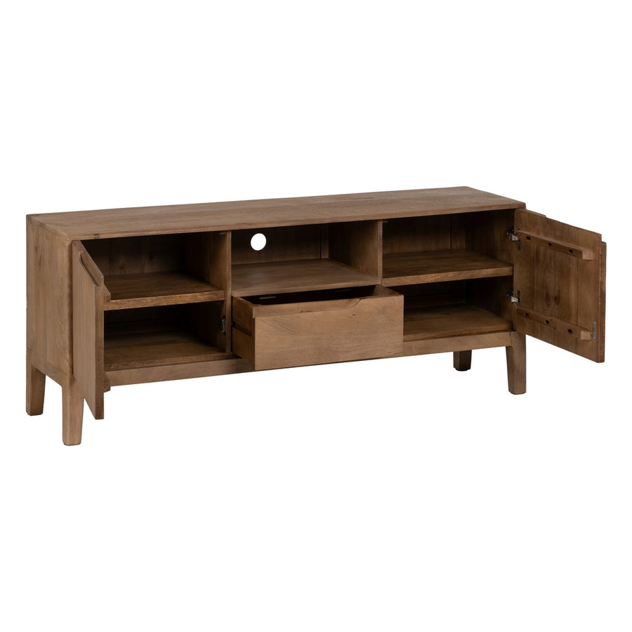 NATURAL MANGO WOOD TV CABINET LIVING ROOM 150 X 40 X 60 CM
