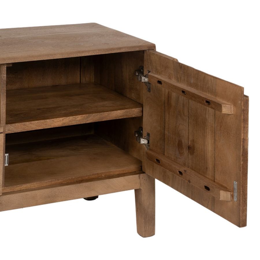 NATURAL MANGO WOOD TV CABINET LIVING ROOM 150 X 40 X 60 CM