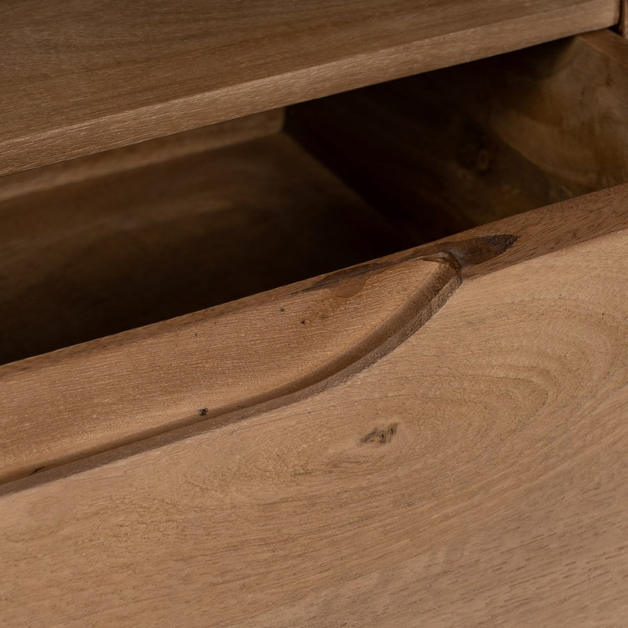 NATURAL MANGO WOOD TV CABINET LIVING ROOM 150 X 40 X 60 CM