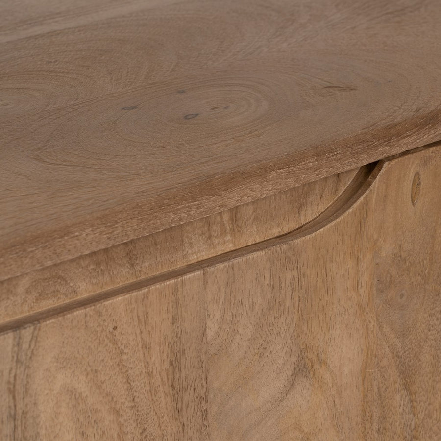 NATURAL MANGO WOOD TV CABINET LIVING ROOM 150 X 40 X 60 CM