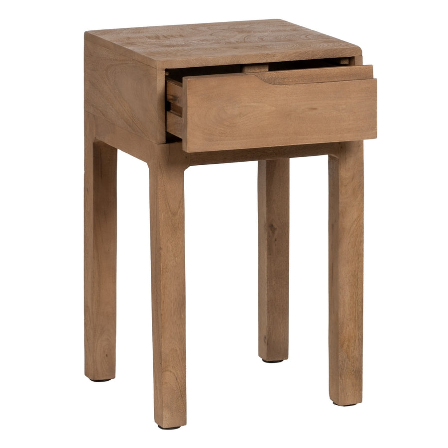 MESITA NATURAL MADERA DE MANGO 40 X 40 X 65 CM