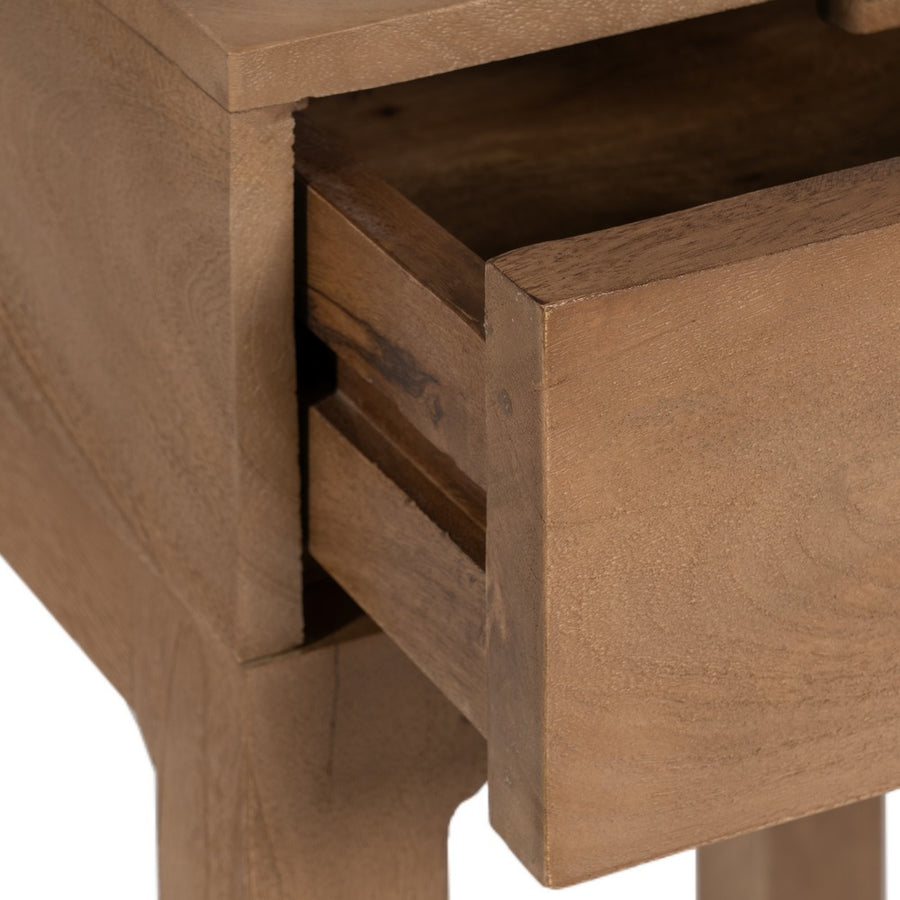 MESITA NATURAL MADERA DE MANGO 40 X 40 X 65 CM