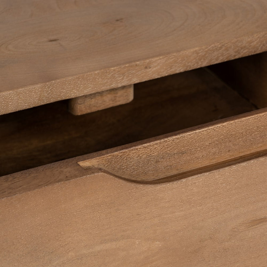 MESITA NATURAL MADERA DE MANGO 40 X 40 X 65 CM