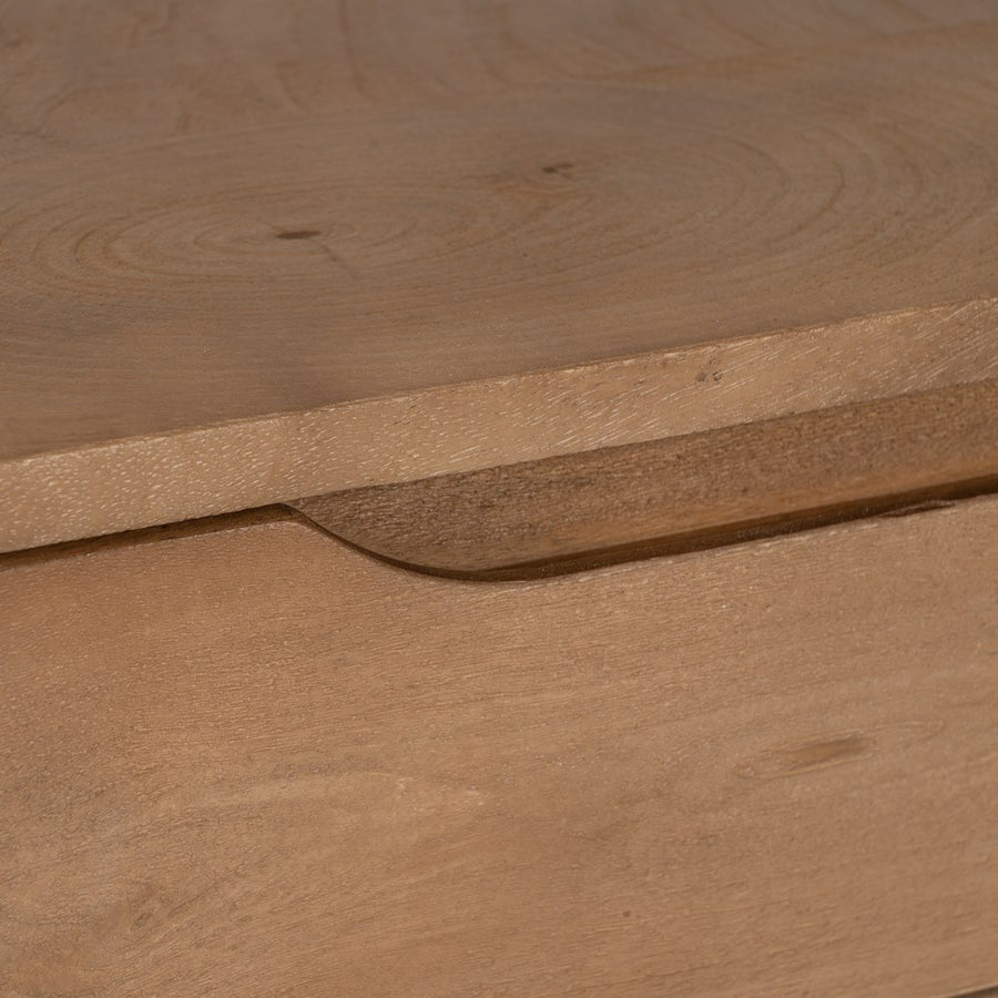 MESITA NATURAL MADERA DE MANGO 40 X 40 X 65 CM