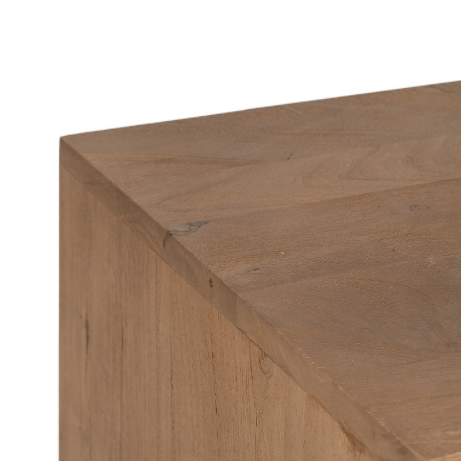 MESITA NATURAL MADERA DE MANGO 40 X 40 X 65 CM