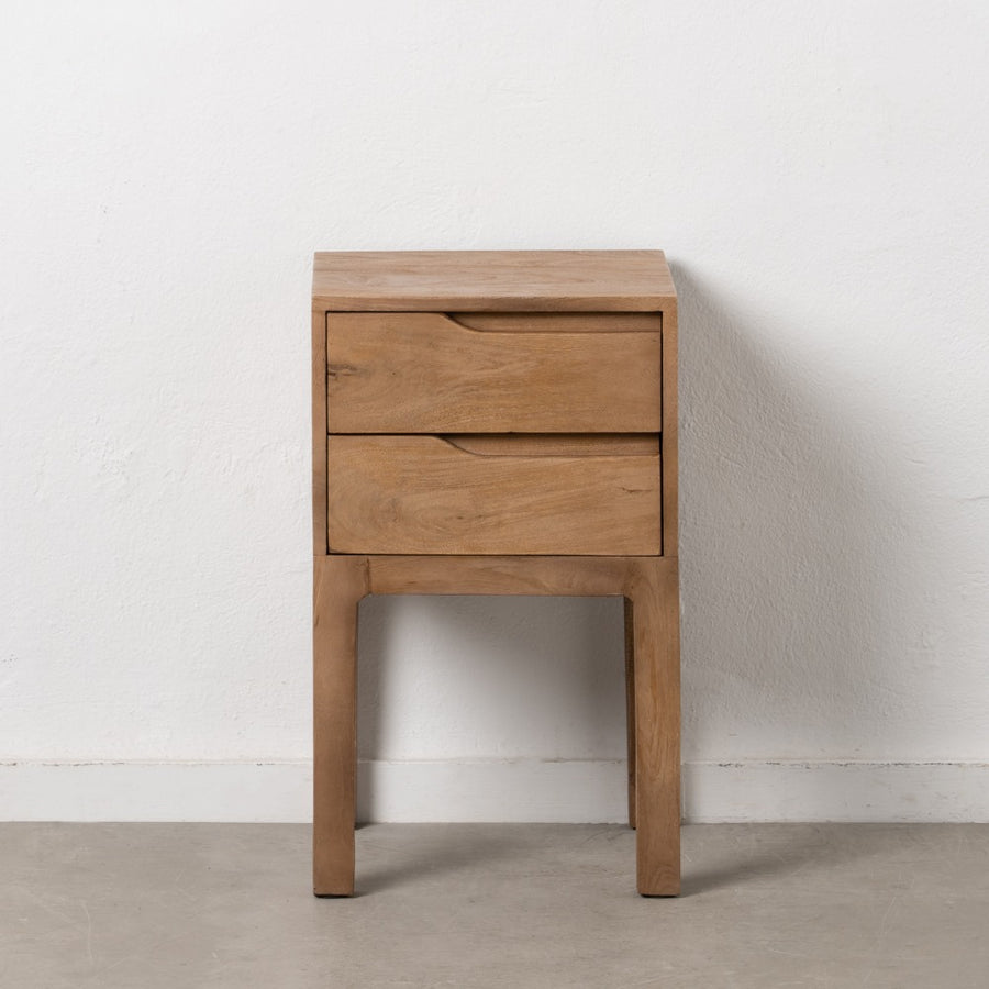 MESITA NATURAL MADERA DE MANGO 40 X 40 X 65 CM