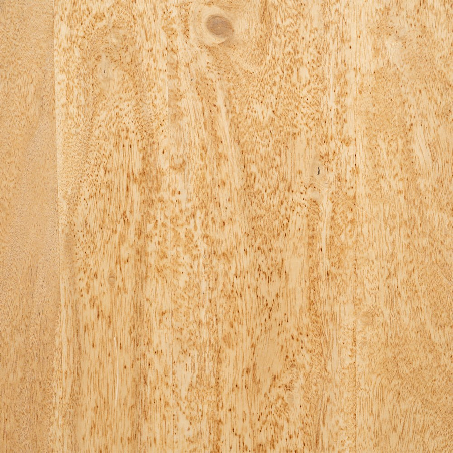 MESA CENTRO NATURAL-NEGRO MADERA-HIERRO 80 X 80 X 40 CM