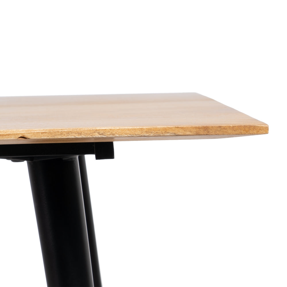 MESA COMEDOR NATURAL-NEGRO MADERA-HIERRO 160 X 90 X 77 CM