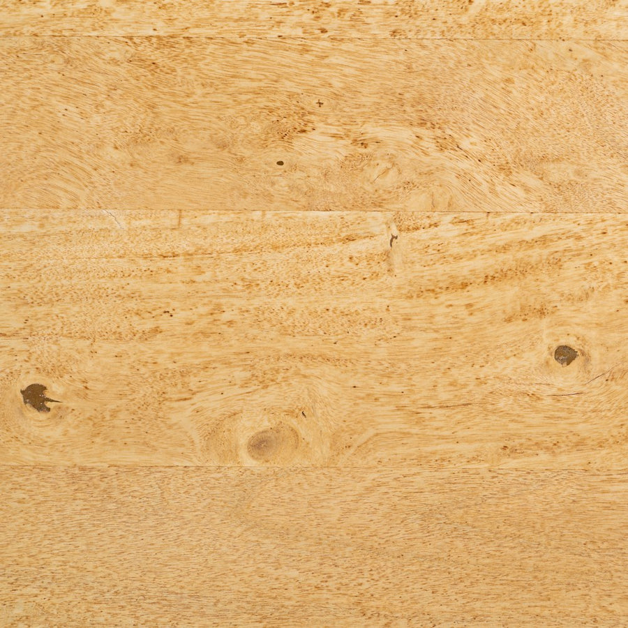 MESA COMEDOR NATURAL-NEGRO MADERA-HIERRO 160 X 90 X 77 CM