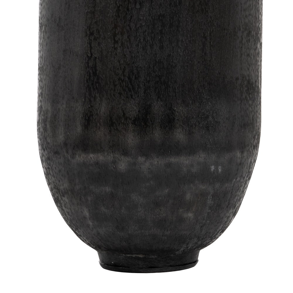 JARRÓN NEGRO ALUMINIO DECORACIÓN 33 X 33 X 100 CM