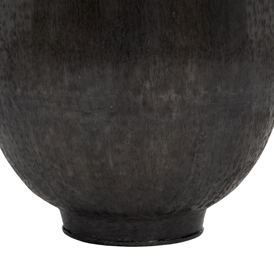 JARRÓN NEGRO ALUMINIO DECORACIÓN 33 X 33 X 120 CM