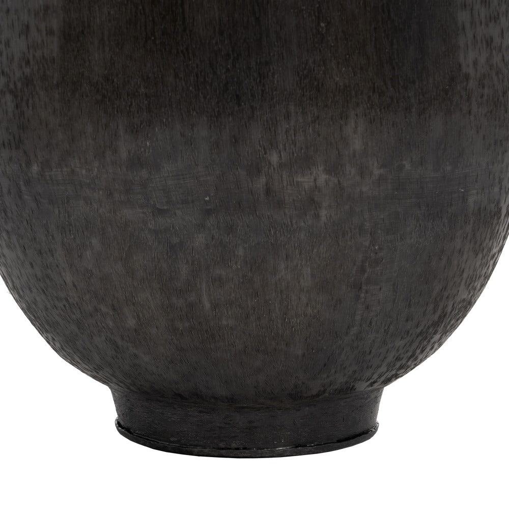 BLACK VASE ALUMINUM DECORATION 33 X 33 X 120 CM