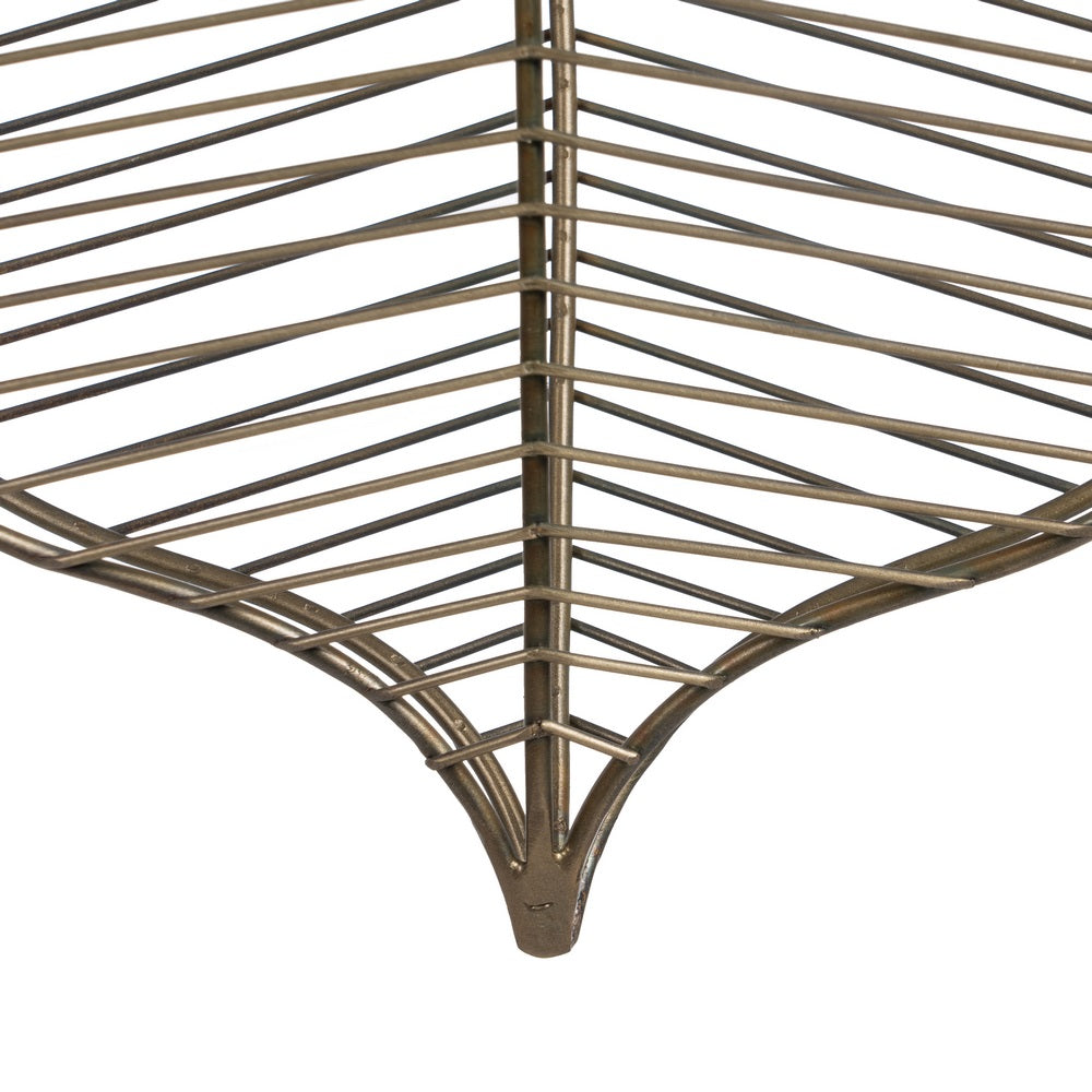 LÁMPARA TECHO ORO VIEJO METAL 25 X 13 X 38 CM