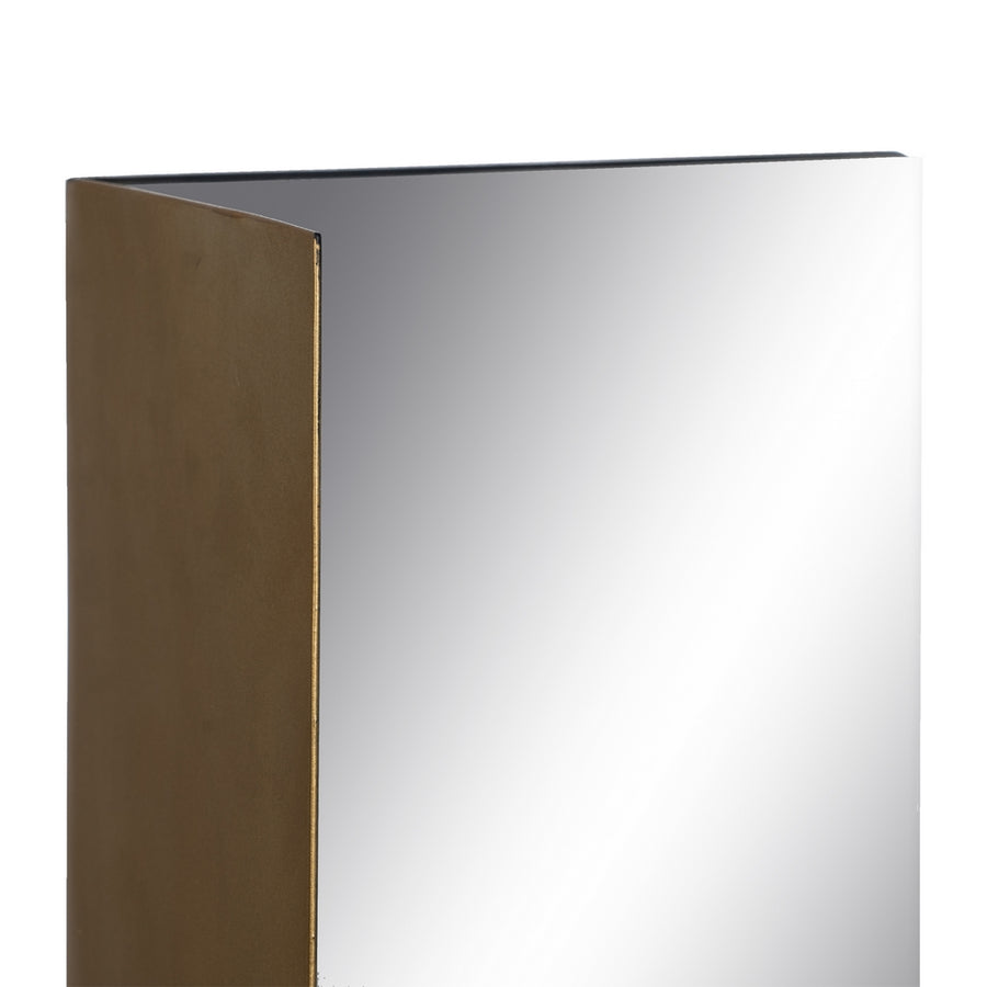 ESPEJO ESTANTE ORO-NEGRO METAL 20 X 12 X 50 CM