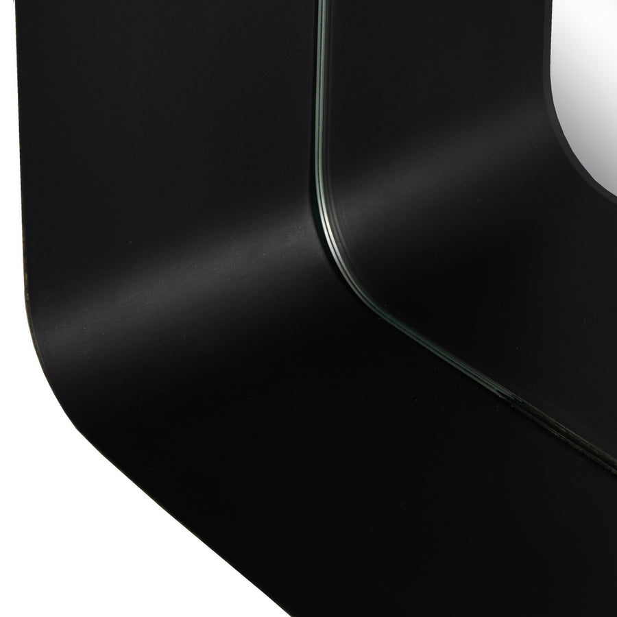 ESPEJO ESTANTE ORO-NEGRO METAL 20 X 12 X 50 CM