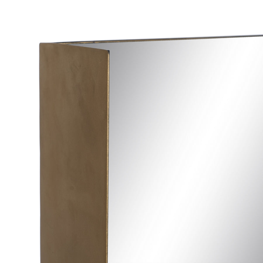 ESPEJO ESTANTE ORO-NEGRO METAL 40 X 12 X 60 CM