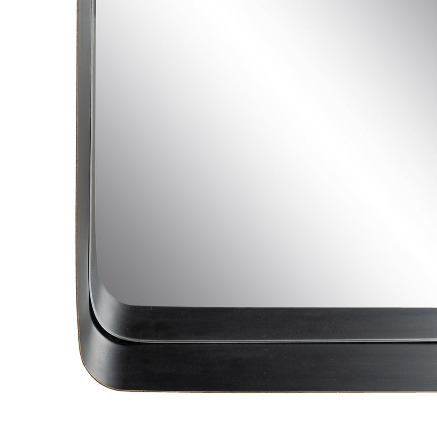 ESPEJO ESTANTE ORO-NEGRO METAL 40 X 12 X 60 CM