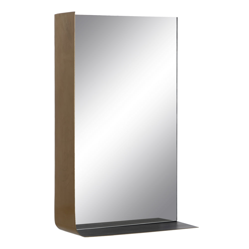 ESPEJO ESTANTE ORO-NEGRO METAL 40 X 12 X 60 CM