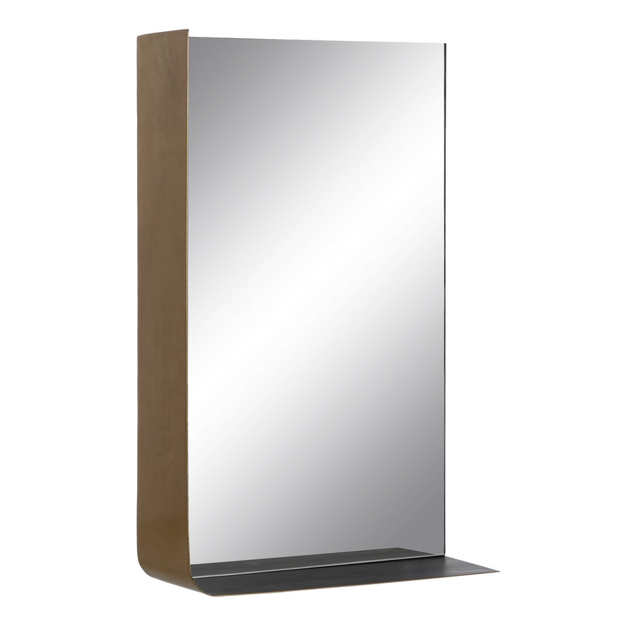 ESPEJO ESTANTE ORO-NEGRO METAL 40 X 12 X 60 CM