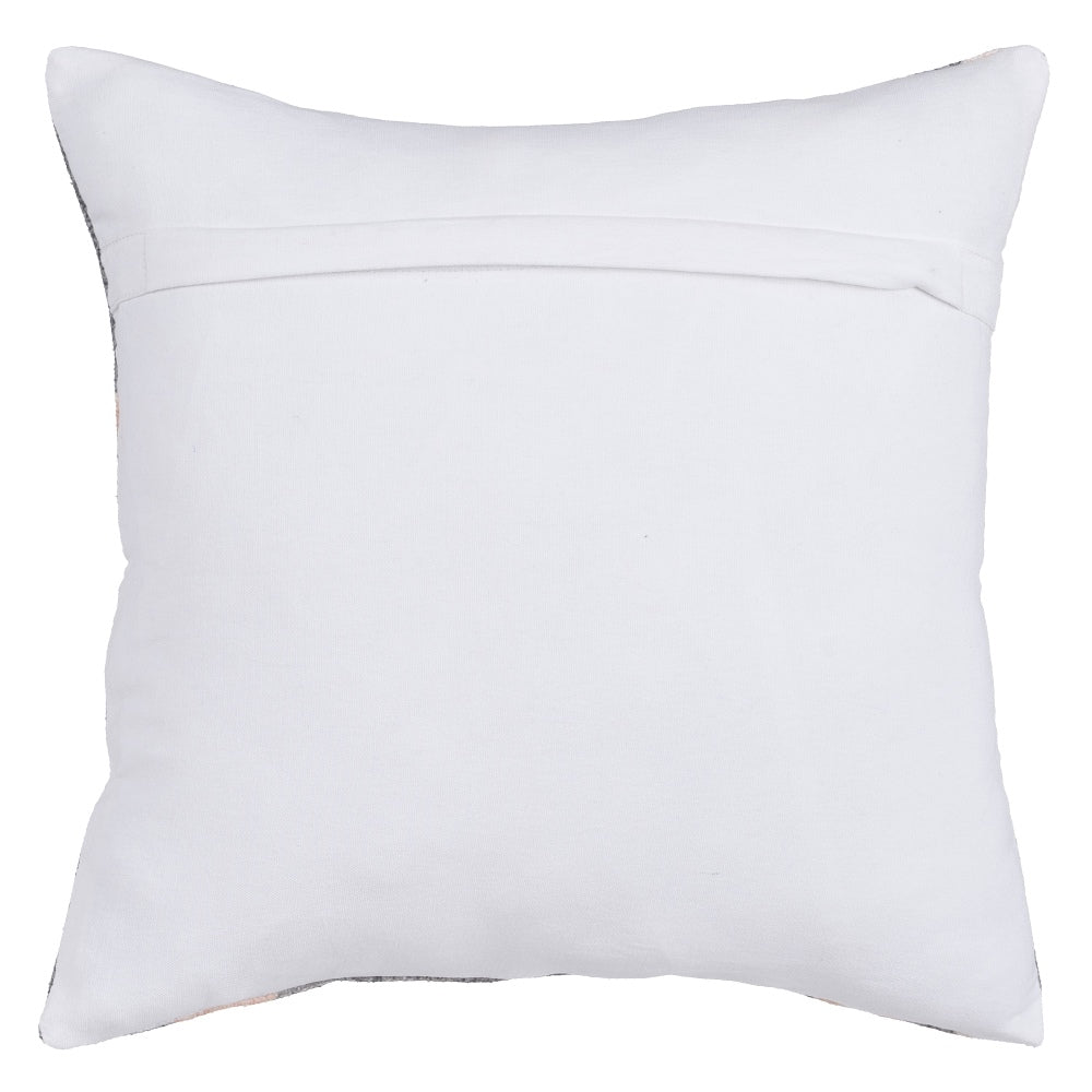 GREY-PINK COTTON DECORATIVE CUSHION 45 X 45 CM