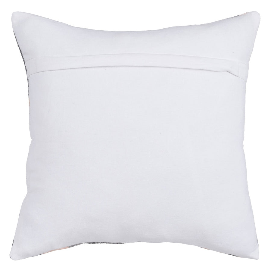 GREY-PINK COTTON DECORATIVE CUSHION 45 X 45 CM