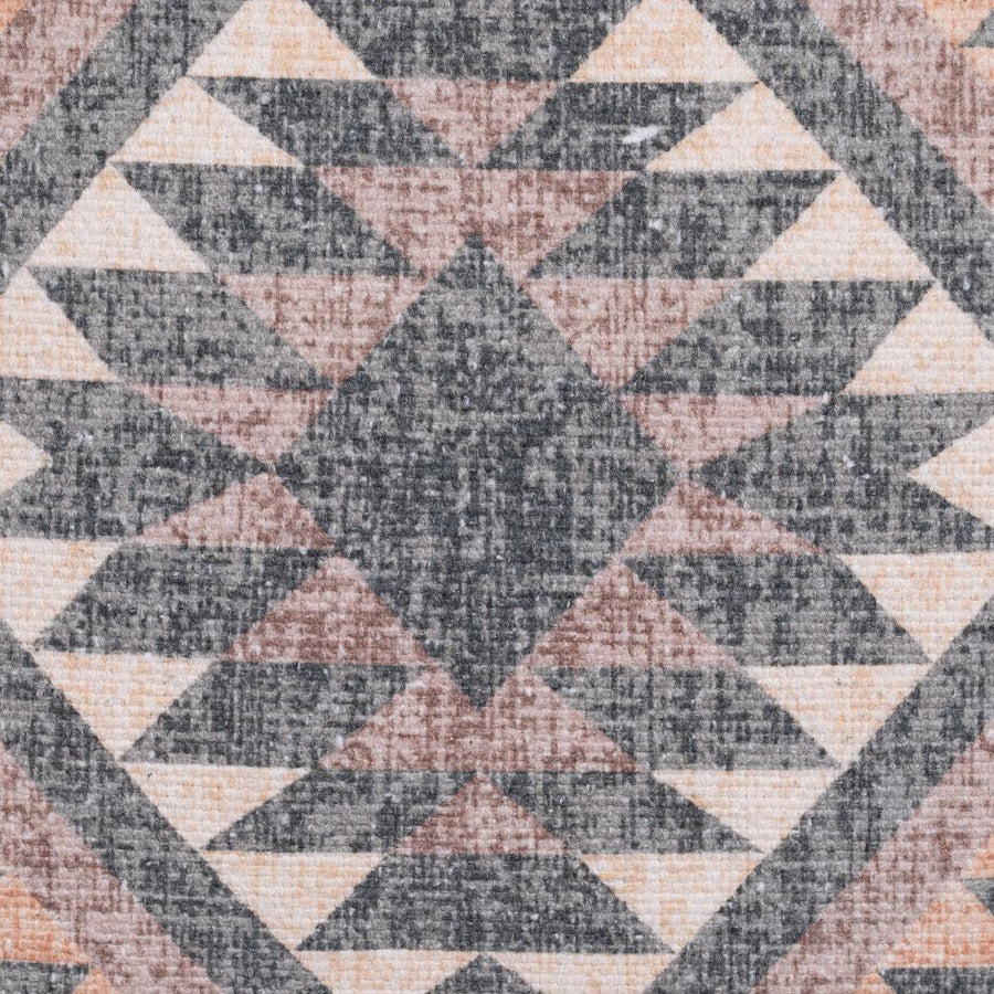 GREY-PINK COTTON DECORATIVE CUSHION 45 X 45 CM
