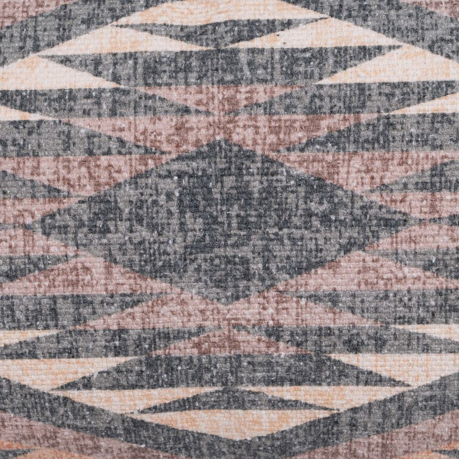 GREY-PINK COTTON DECORATIVE CUSHION 30 X 60 CM