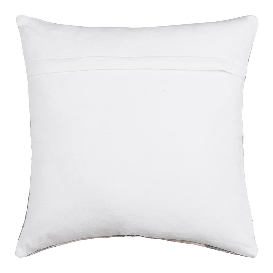 GREY-PINK COTTON DECORATIVE CUSHION 45 X 45 CM