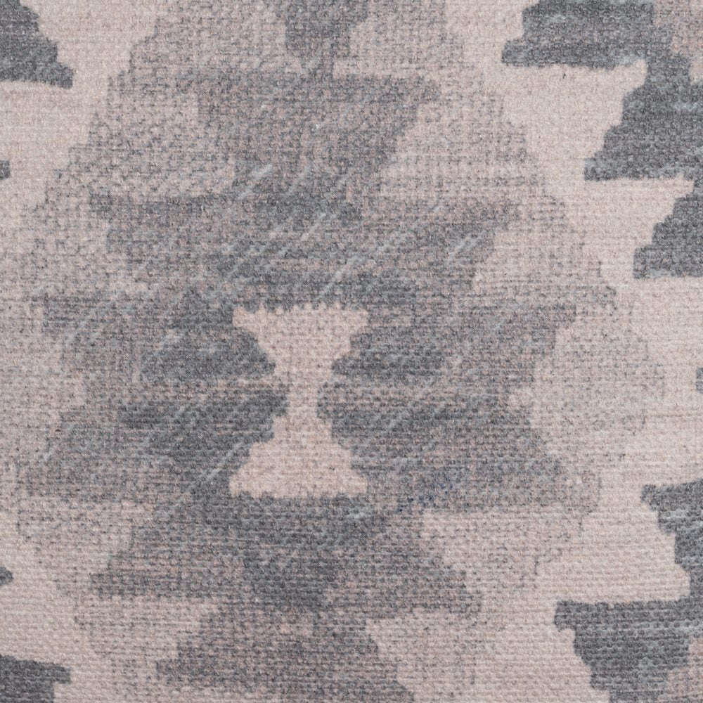 GREY-PINK COTTON DECORATIVE CUSHION 45 X 45 CM