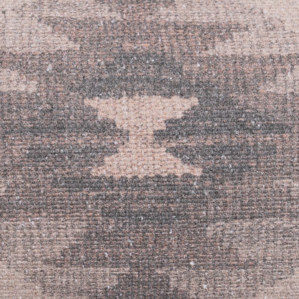 GREY-PINK COTTON DECORATIVE CUSHION 30 X 60 CM