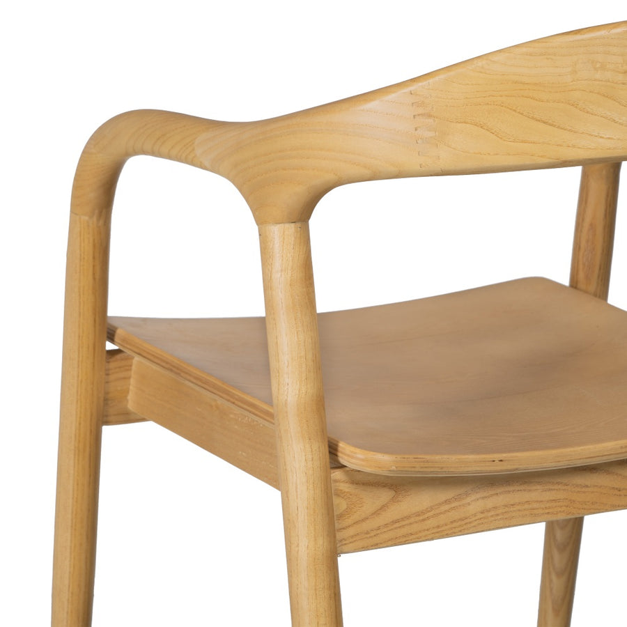 NATURAL ELM WOOD CHAIR LIVING ROOM 55 X 60 X 77 CM