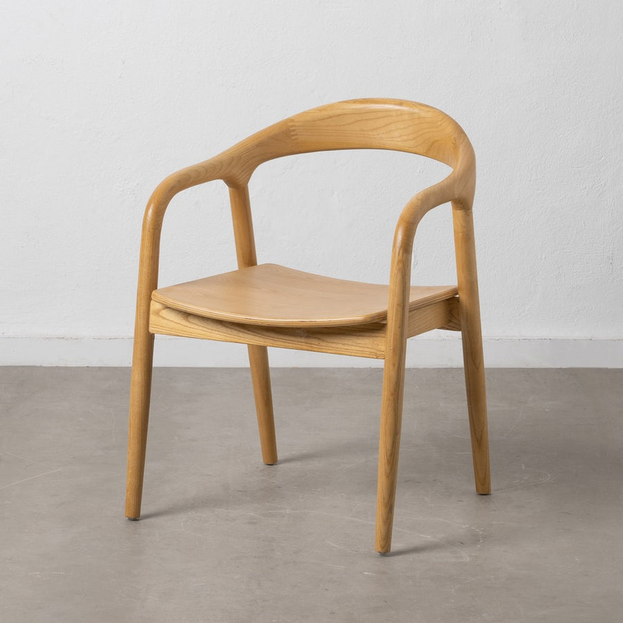 SILLA NATURAL MADERA DE OLMO SALÓN 55 X 60 X 77 CM