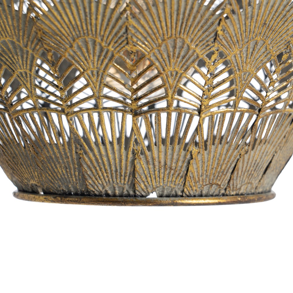 LÁMPARA TECHO ORO-PLATA METAL 47,50 X 47,50 X 20,50 CM