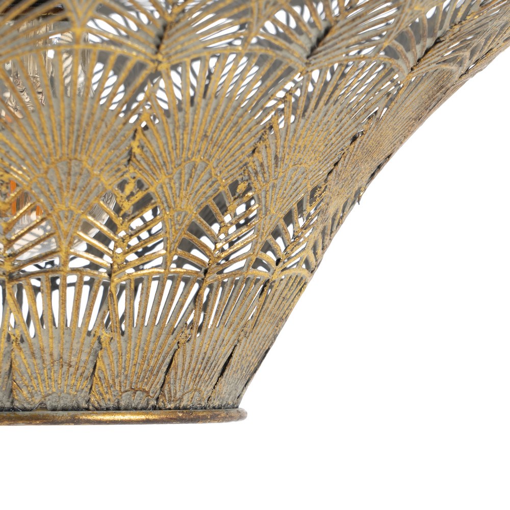 LÁMPARA TECHO ORO-PLATA METAL 47,50 X 47,50 X 20,50 CM
