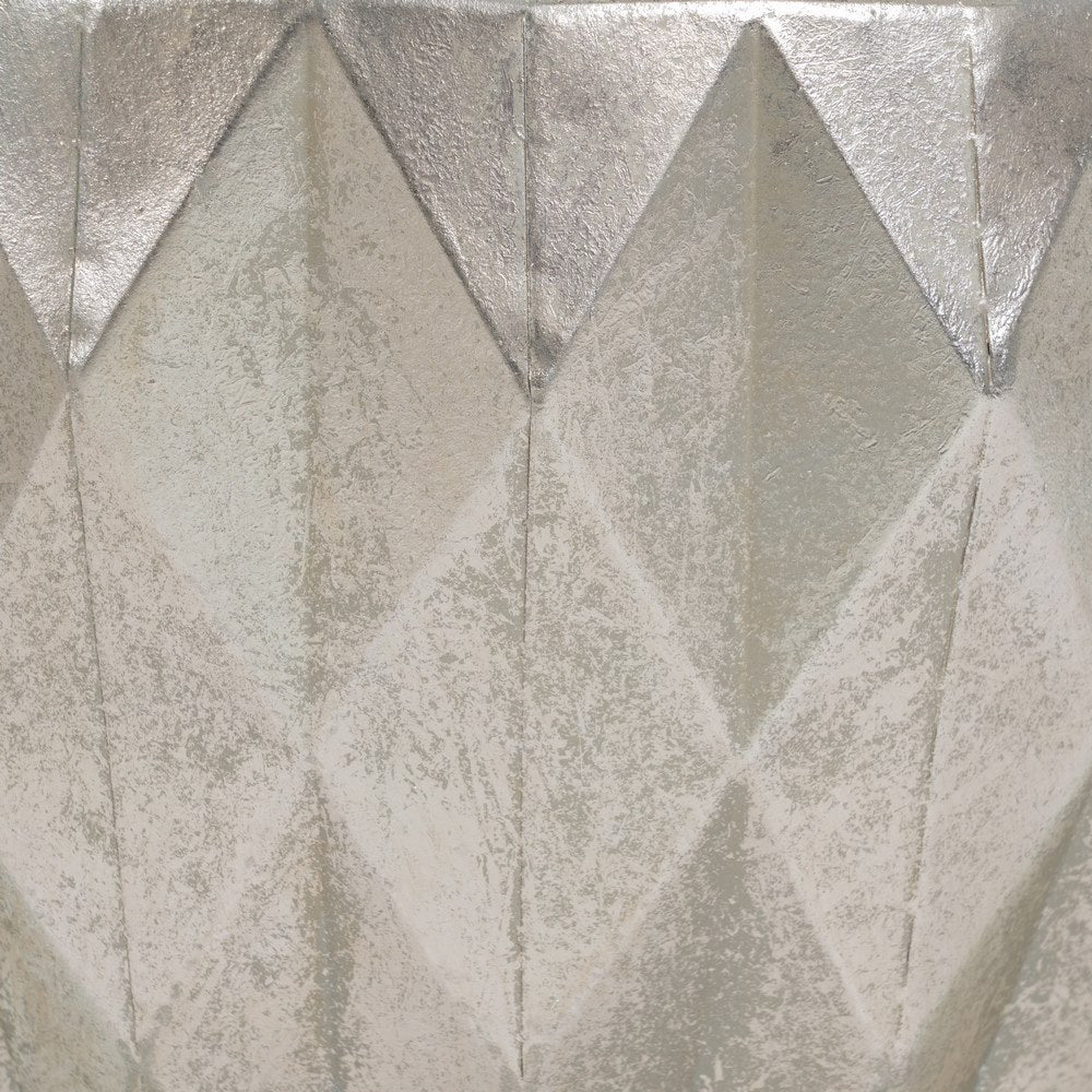 MACETERO PLATA METAL DECORACIÓN 37,50 X 37,50 X 25,50 CM