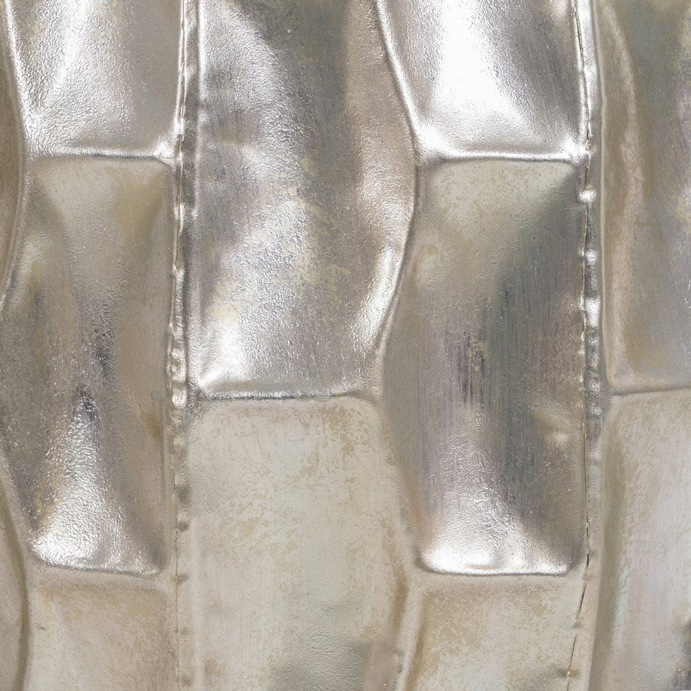 SILVER METAL PLANTER DECORATION 30 X 30 X 44.50 CM