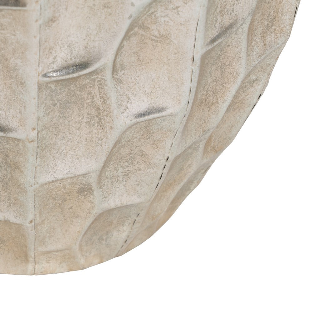 SILVER METAL PLANTER DECORATION 39 X 39 X 51 CM